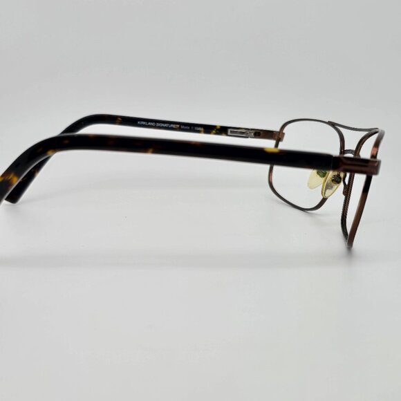 *SOLD* Kirkland Signature Monte 1180458 Brown Aviator Eyeglasses Frame w/ Case - Picture 6 of 15